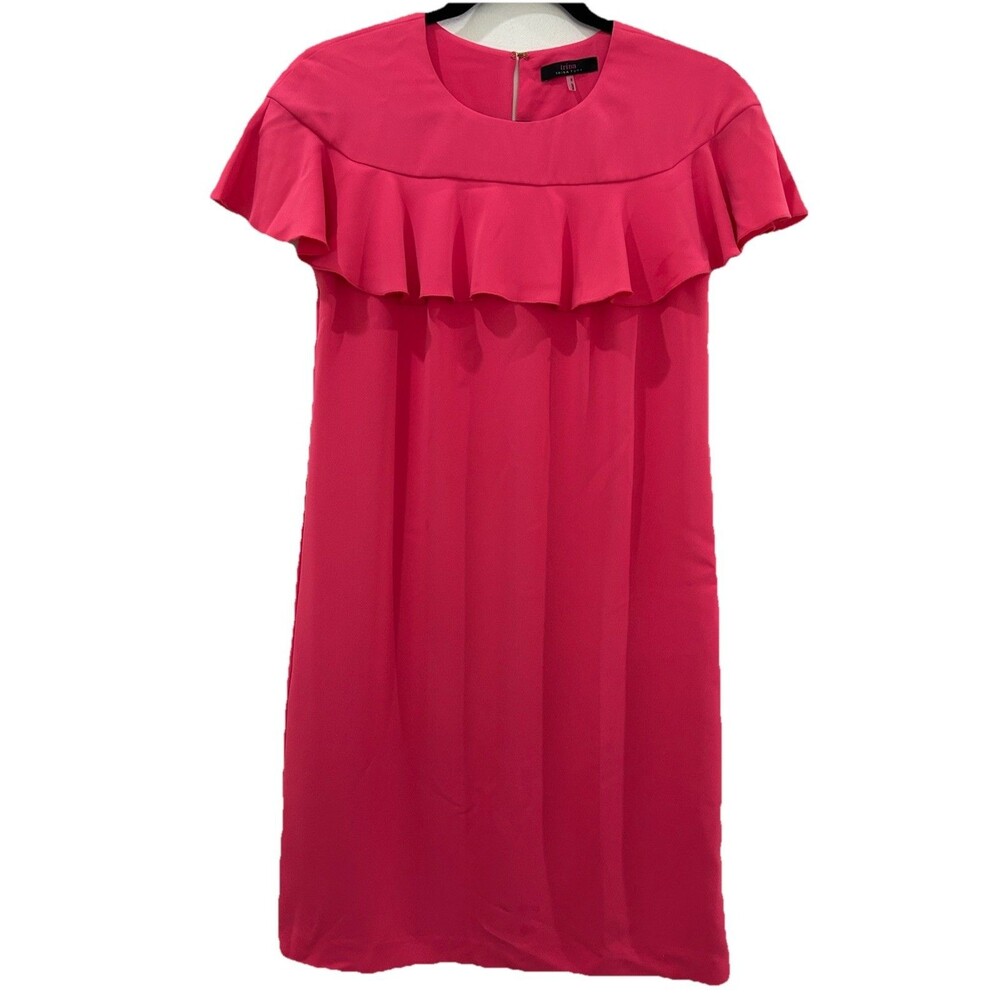 Trina Turk Womens Sz 2 Dress Charleston Ruffled Top Sleeveless Zipper Lining